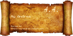 Ay Andrea névjegykártya