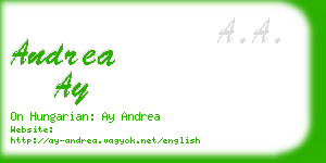 andrea ay business card